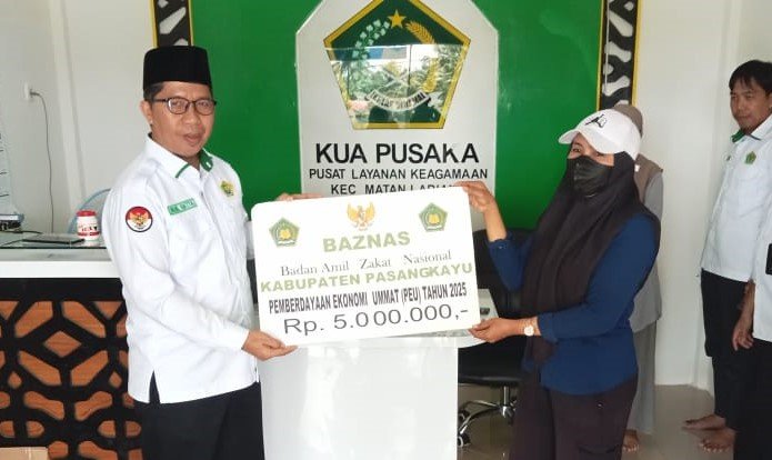 Modal Z‑Mart Disalurkan: 10 Pelaku UMKM Terima Bantuan dari Baznas Pasangkayu
