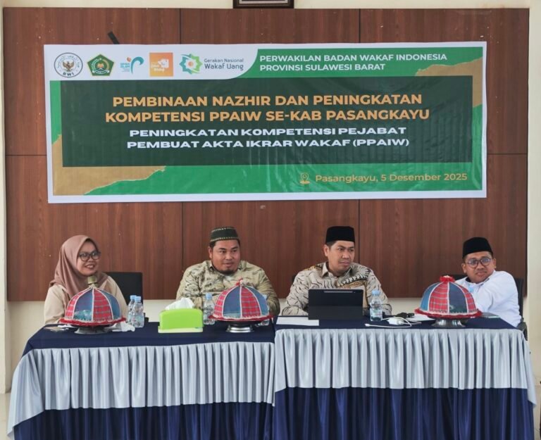 Kemenag Pasangkayu dan BWI Sulbar Gelar Pembinaan Nazhir dan Peningkatan Kompetensi PPAIW