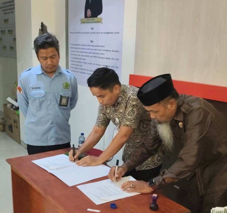 Penyelenggara Zakat dan Wakaf Kemenag Pasangkayu Saksikan Penandatanganan MoU BPJS Kesehatan dan Baznas