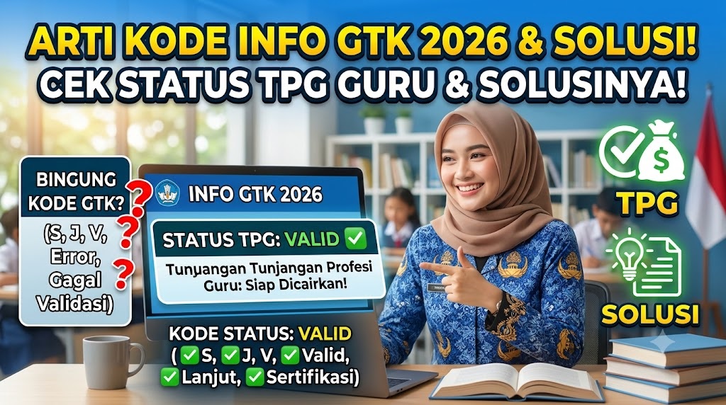 Arti Kode Info GTK 2026 dan Solusinya, Cek Status TPG Guru