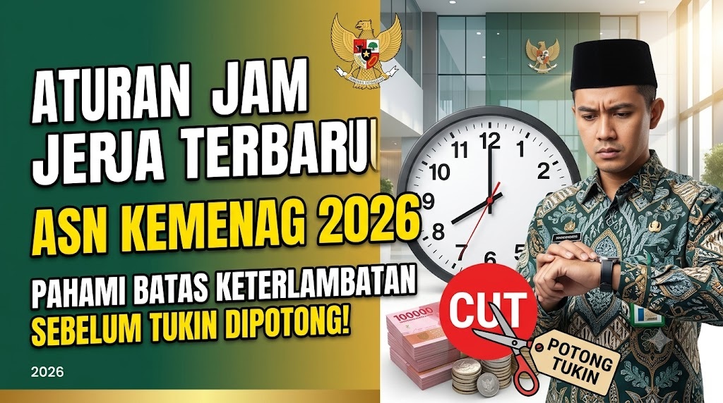 Aturan Jam Kerja Terbaru ASN Kemenag 2026, Pahami Batas Keterlambatan Sebelum Kena Potong Tukin