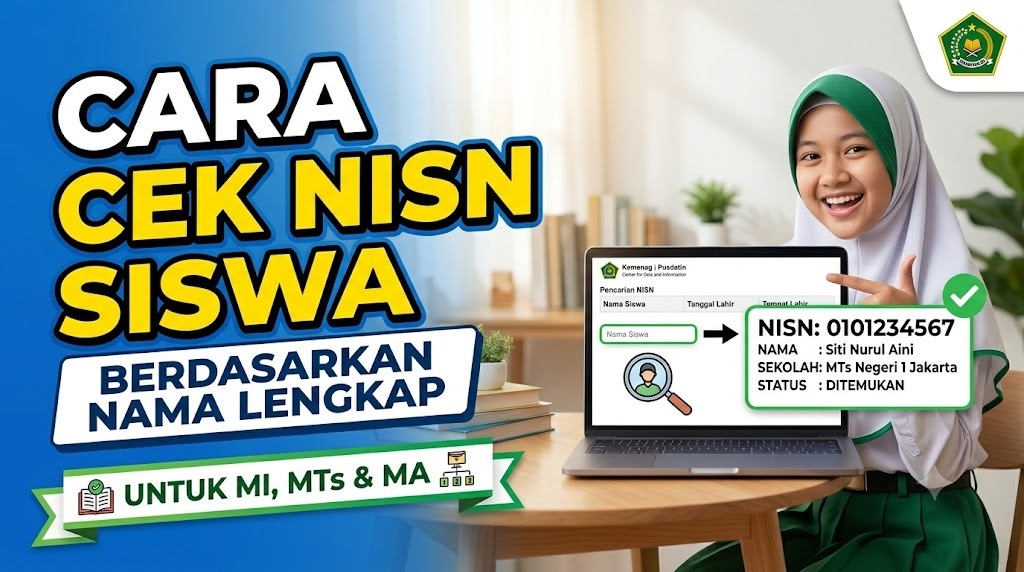 Cara Cek NISN Siswa Berdasarkan Nama untuk MI, MTs dan MA