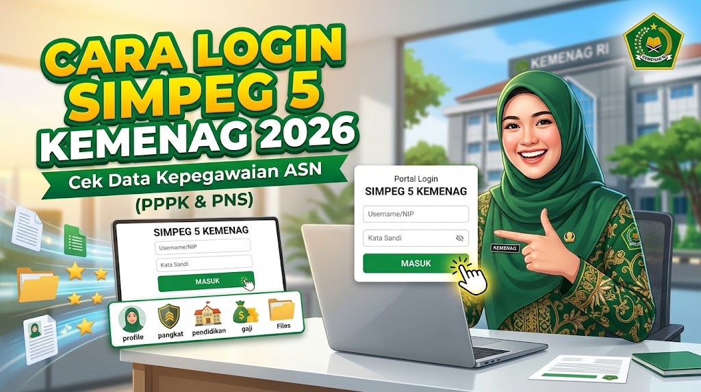 Cara Login SIMPEG 5 Kemenag 2026 dan Cek Data Kepegawaian ASN