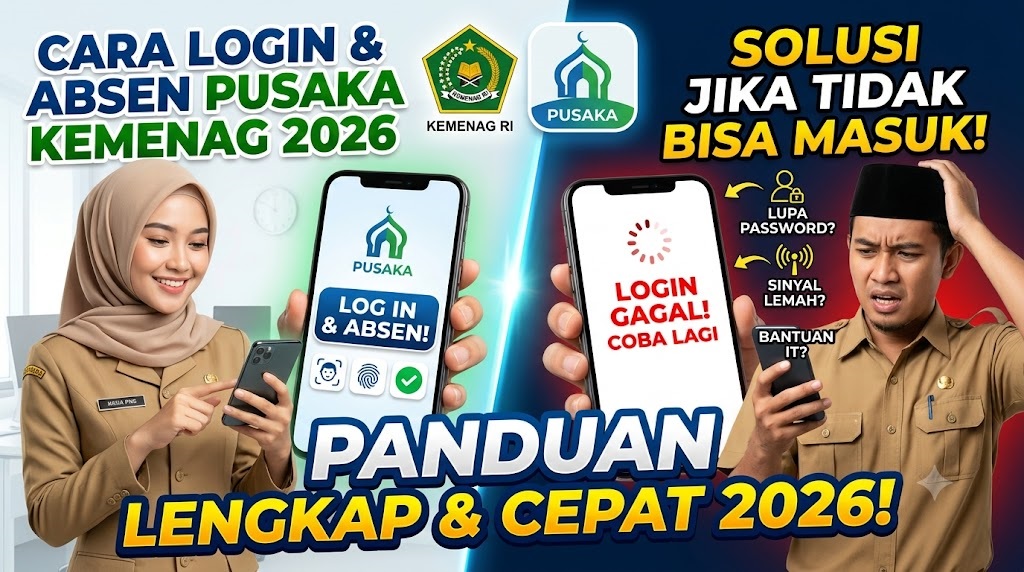 Cara Login dan Absen di PUSAKA Kemenag 2026 dan Solusi Jika Tidak Bisa Masuk