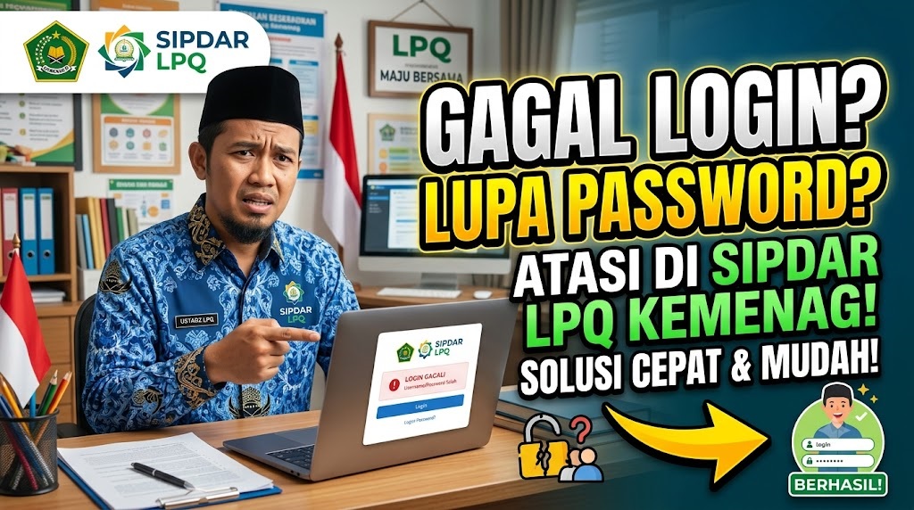 Cara Mengatasi Gagal Login dan Lupa Password di SIPDAR LPQ Kemenag