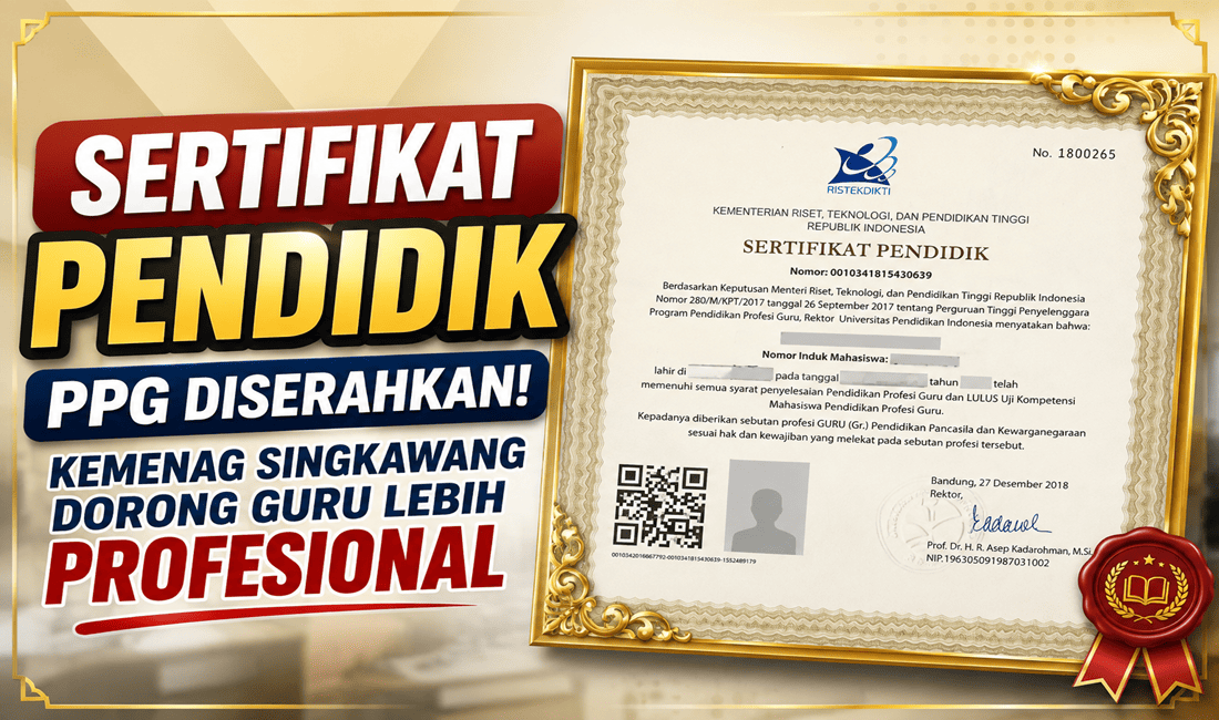 Guru PPG Batch 4 Singkawang Terima Sertifikat, Kemenag Tekankan Tanggung Jawab Setelah Lulus (1)