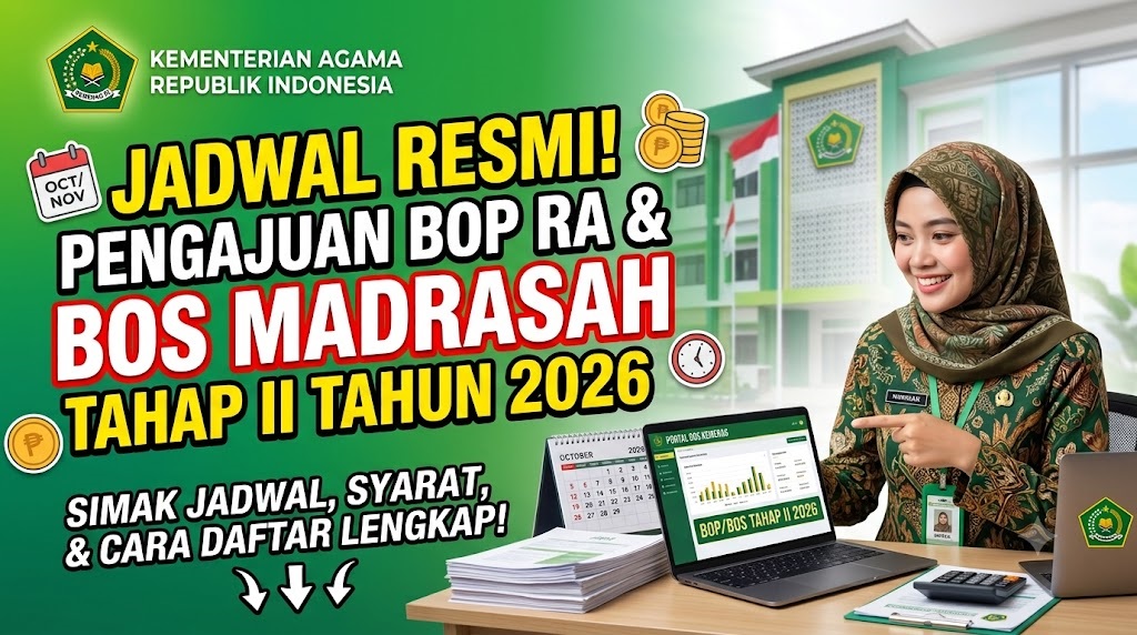 Jadwal Pengajuan BOP RA dan BOS Madrasah Tahap II