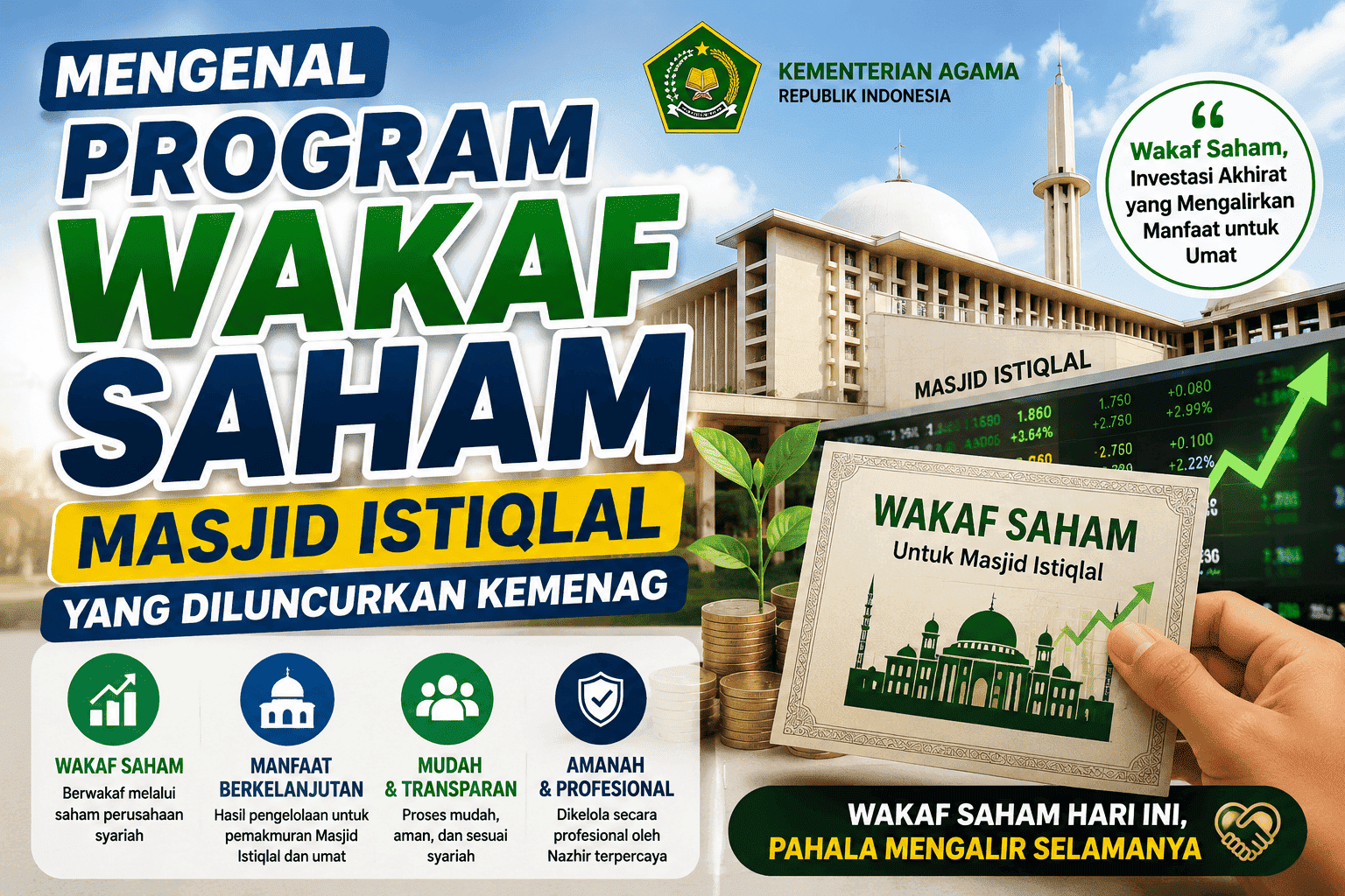 Mengenal Program Wakaf Saham Masjid Istiqlal, Cara Baru Berwakaf Lewat Pasar Modal (1) (1) (1)