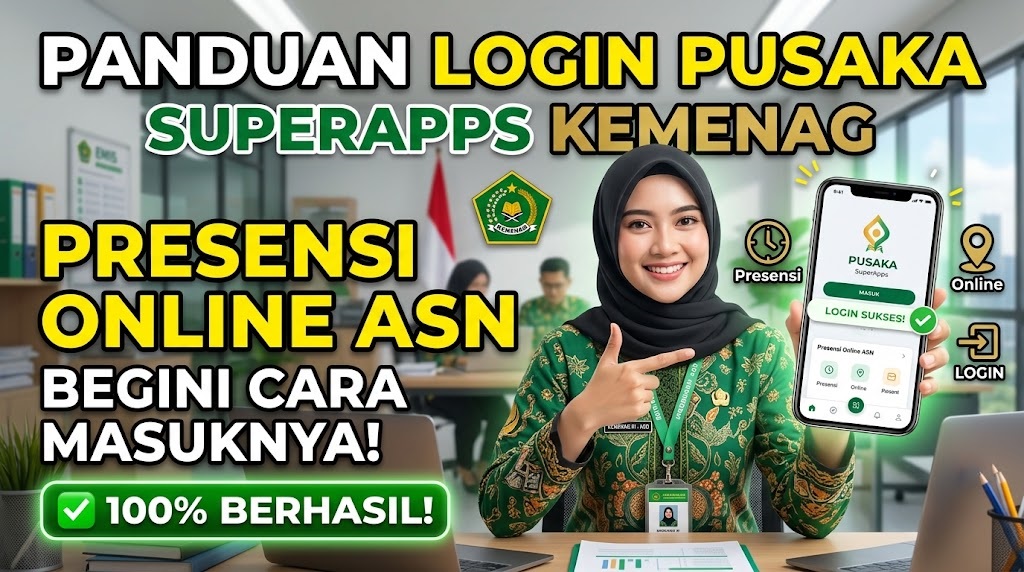 Panduan Login PUSAKA Kemenag SuperApps untuk Presensi Online ASN, Begini Cara Masuknya
