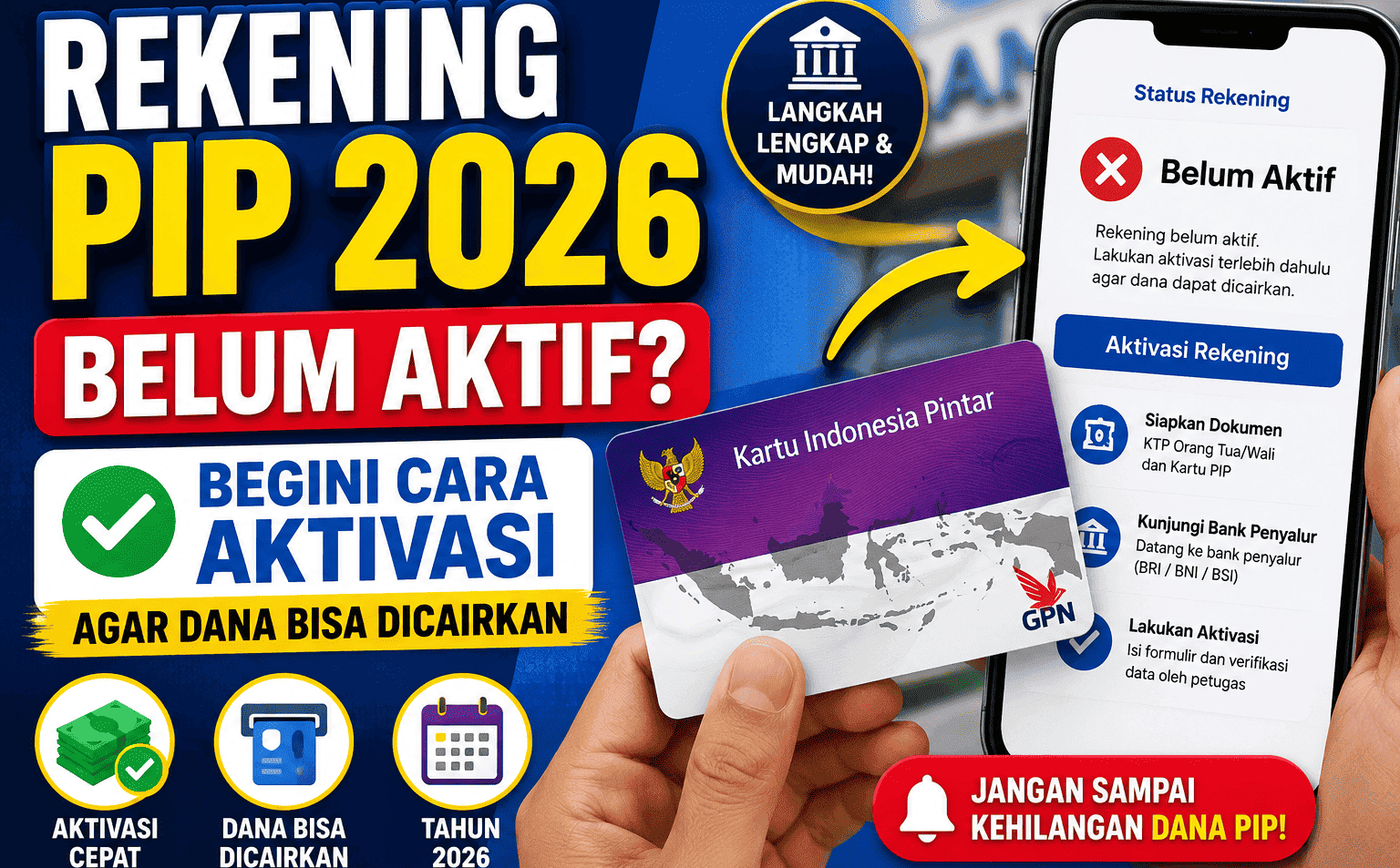 Rekening PIP 2026 Belum Aktif