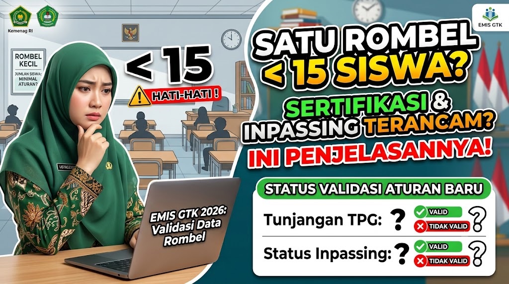 Satu Rombel Kurang dari 15 Siswa