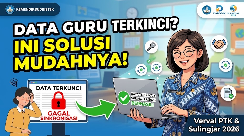Solusi Mudah Mengatasi Data Guru Terkunci Saat Verval PTK dan Sinkronisasi Sulingjar 2026