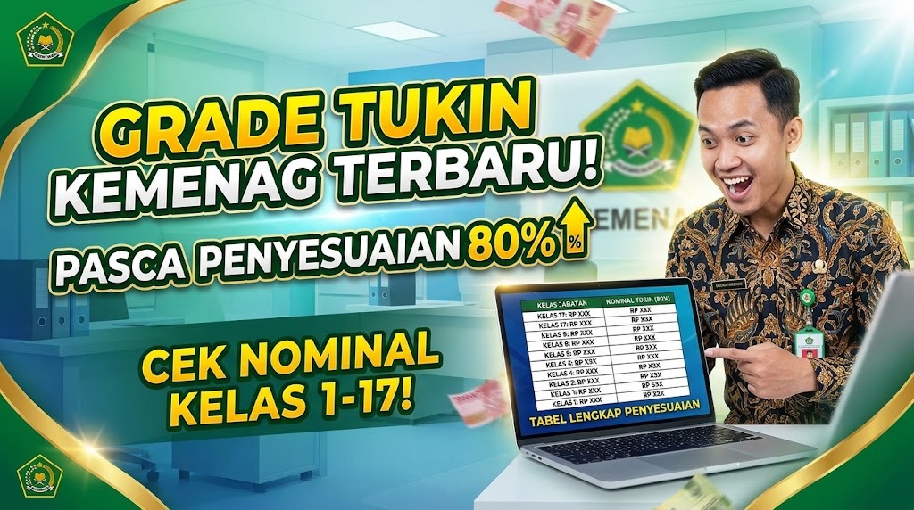 Tabel Lengkap Grade Tukin Kemenag Terbaru Pasca Penyesuaian 80 Persen